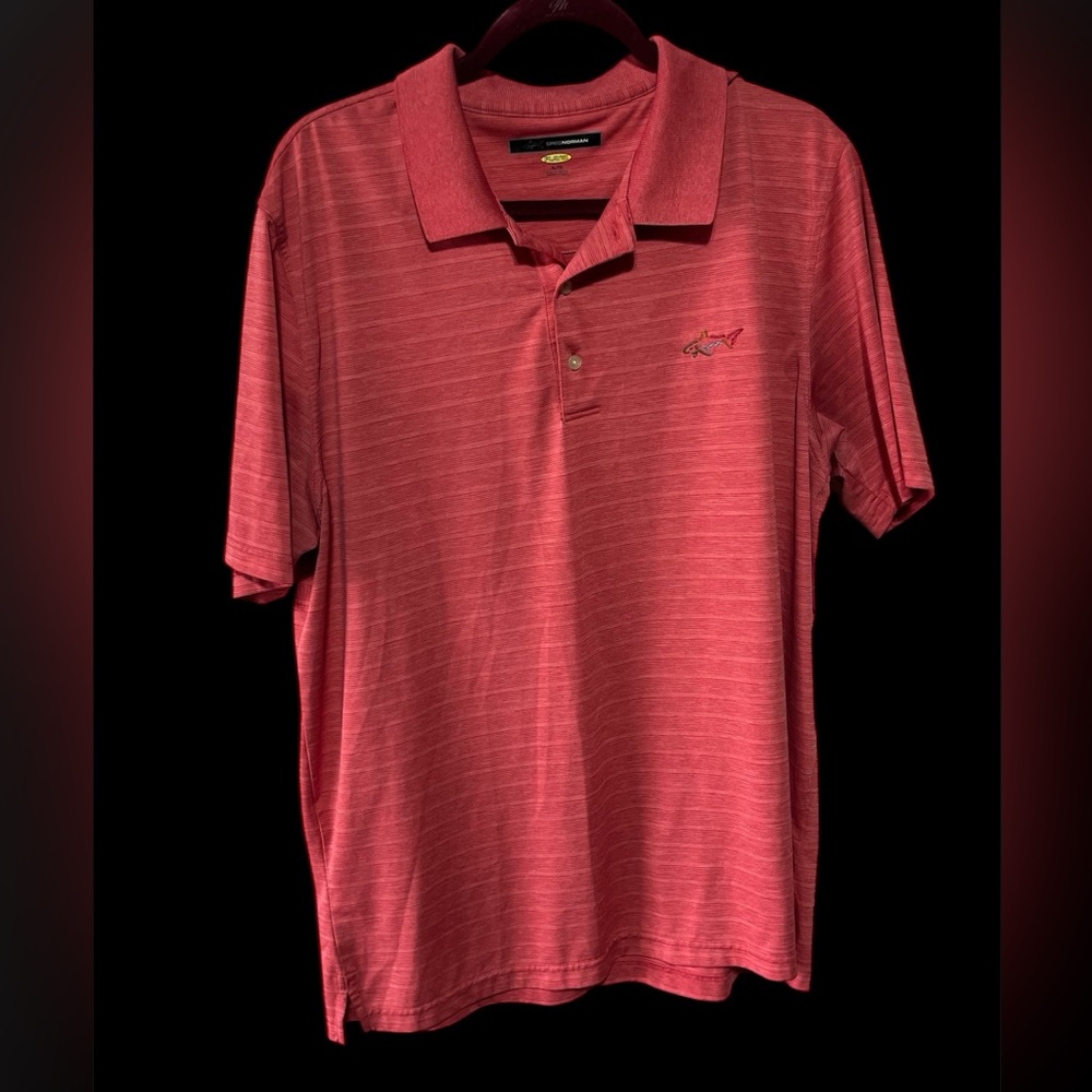 GREG NORMAN POLO SHIRT MEN XL SALMON‎ FISHING PLAY DRY SHORT SLEEVE BOATING